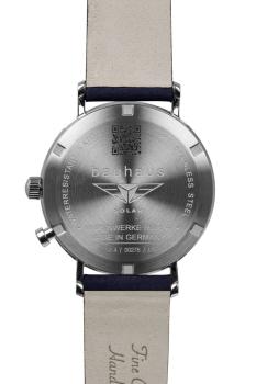 Preview: Bauhaus Herrenuhr Solar mit Energieanzeige und Lederarmband